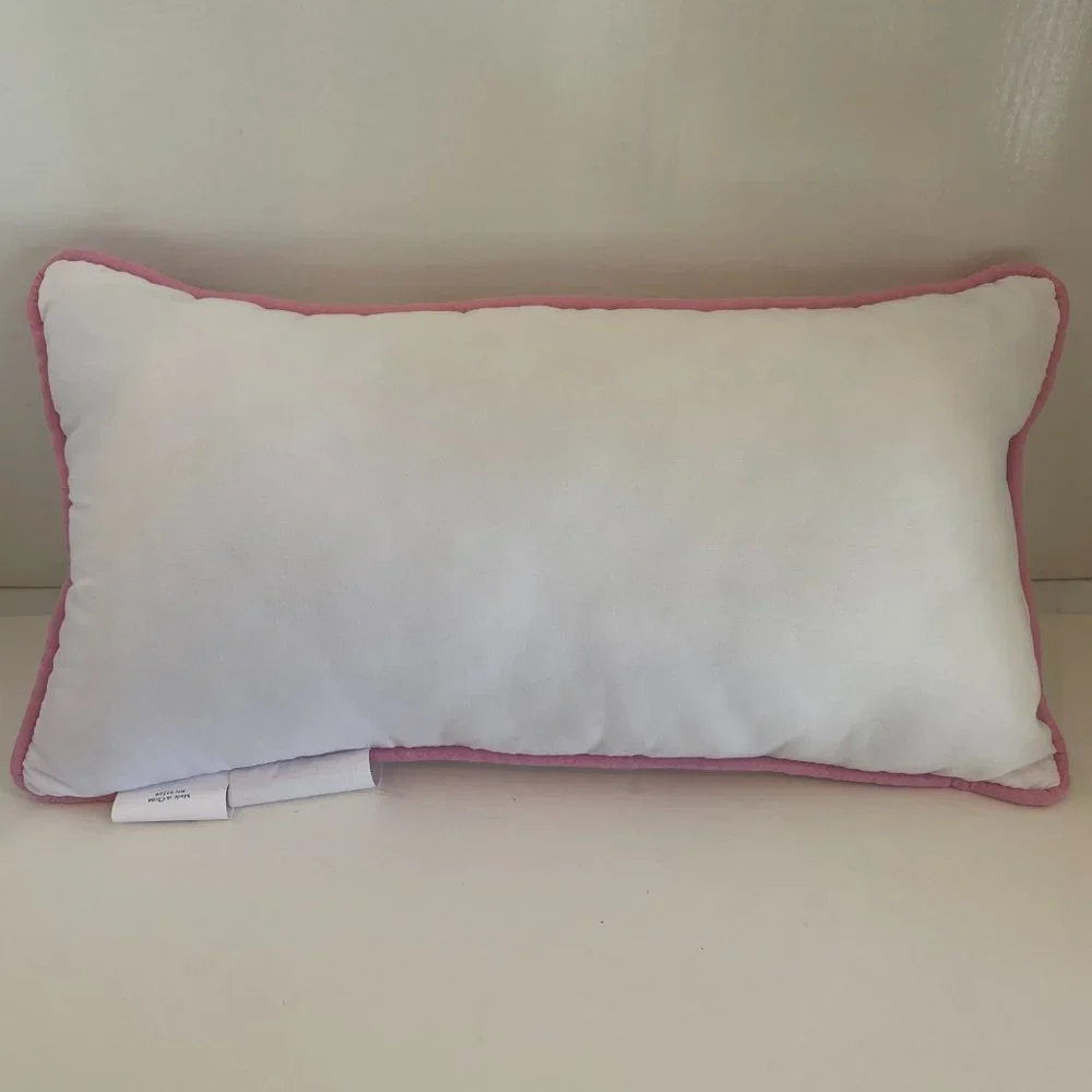 Decorative Lumbar Throw Pillow with Colorful Polka Dots & Piped Edges 18” x 10